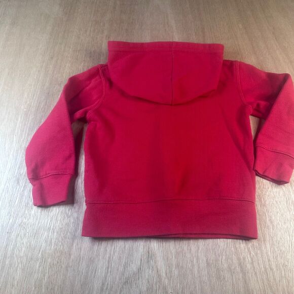 Disney Minnie Mouse Girls Red Hoodie XCH 4/5 Hearts Graphic Pullover Sweatshirt - Picture 2 of 5